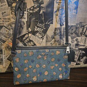 Denim coach purse